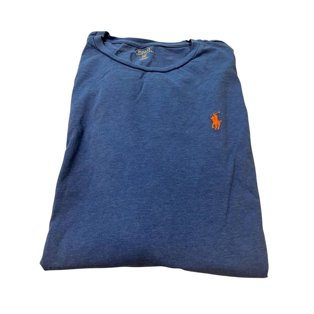 Polo Ralph Lauren Men's M Long Sleeve Blue Logo Lightweight Crew Neck
